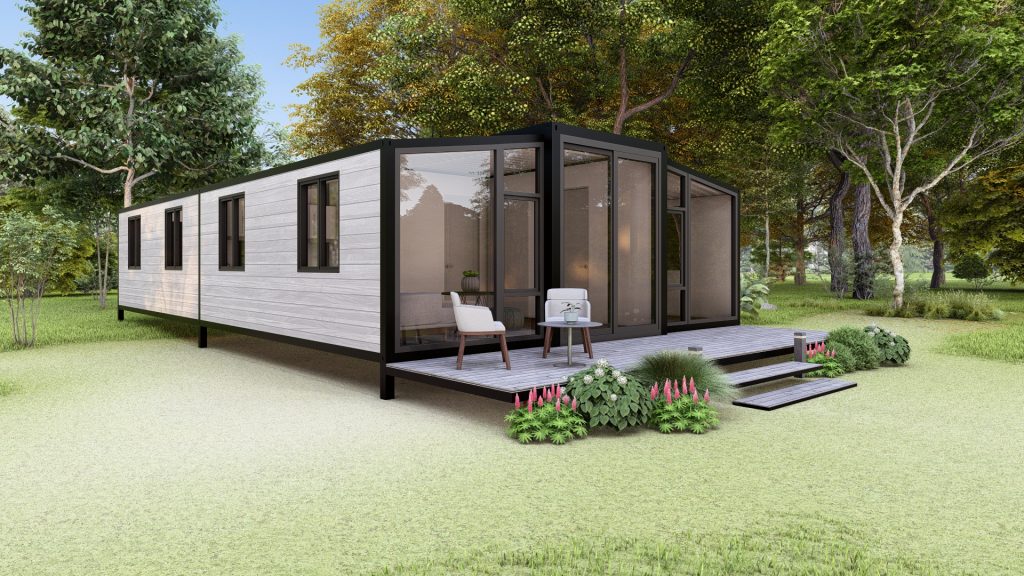 Panorama with deck black frame